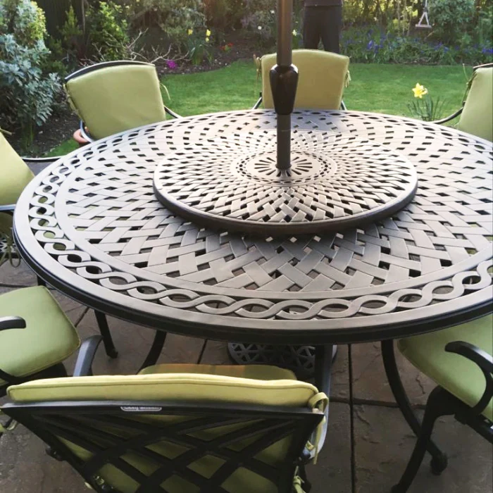 Olivia Table 8 Seater Set - Antique Bronze - Image 10