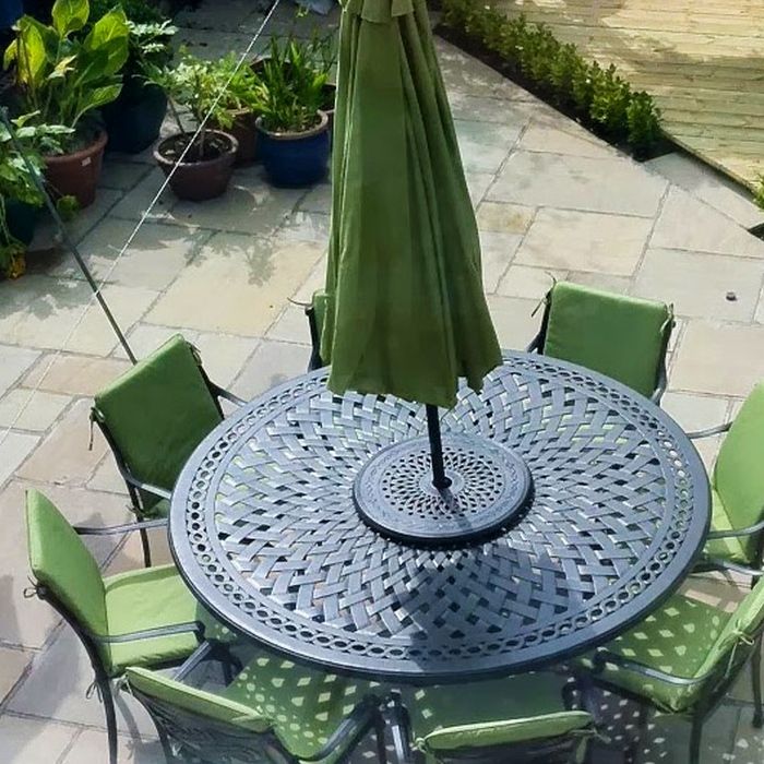 Olivia Table 8 Seater Set - Antique Bronze - Image 11