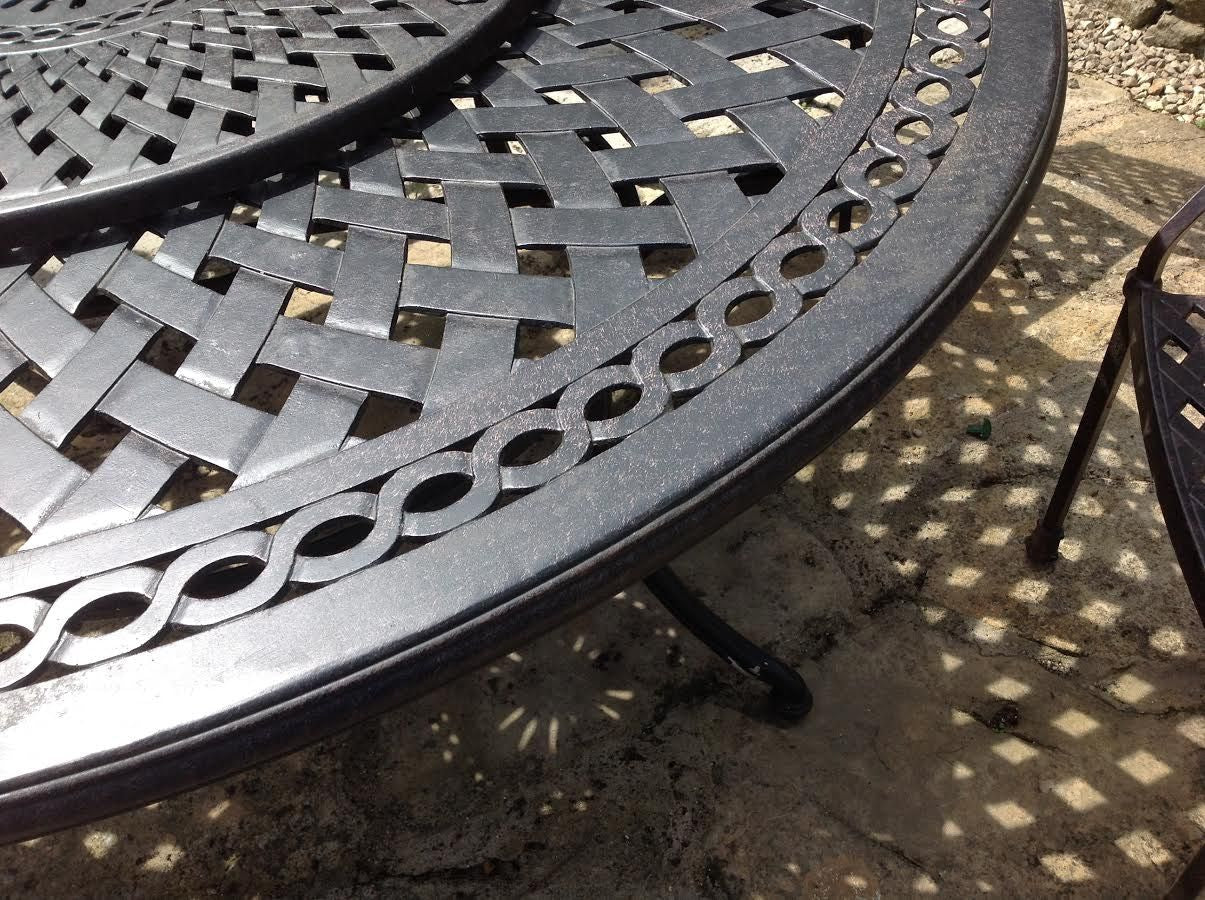 Olivia Table 8 Seater Set - Antique Bronze - Image 13