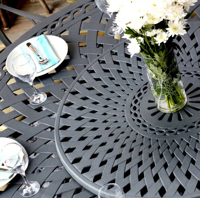 Olivia Table 8 Seater Set - Slate - Image 9