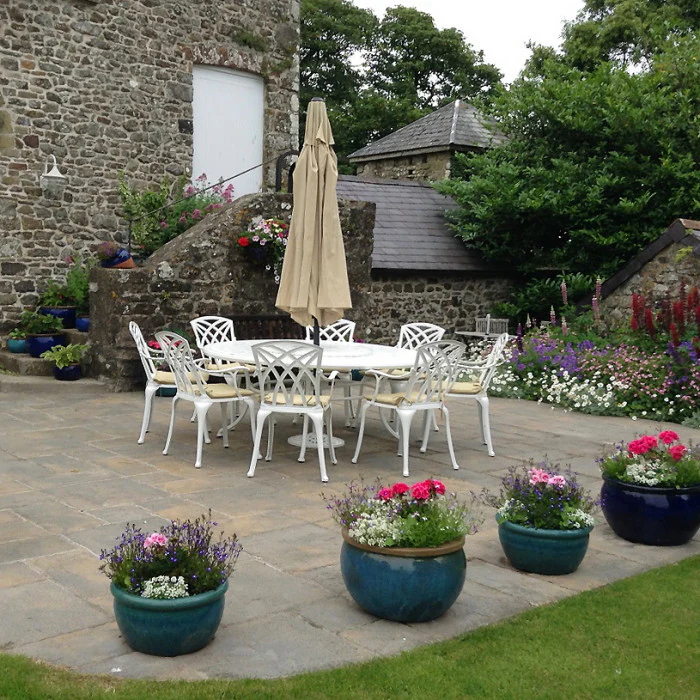 Olivia Table 8 Seater Set - White - Image 4