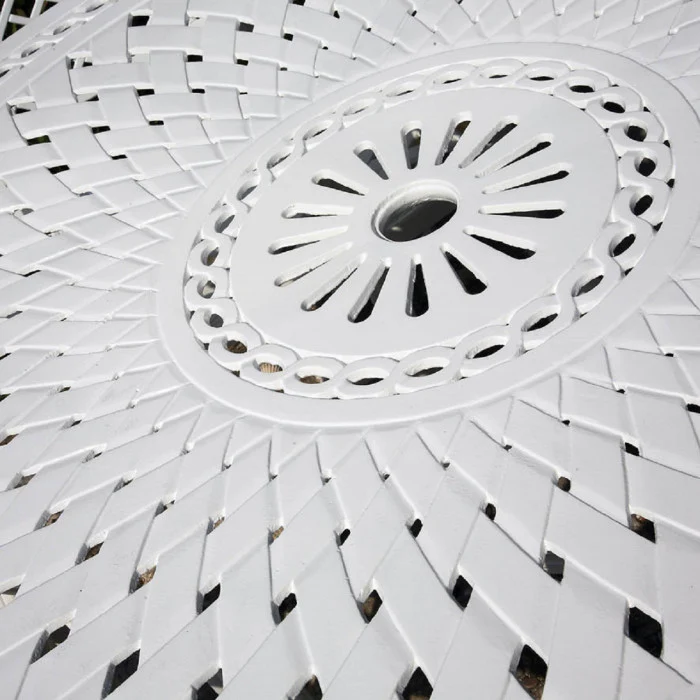 Olivia Table 8 Seater Set - White - Image 8