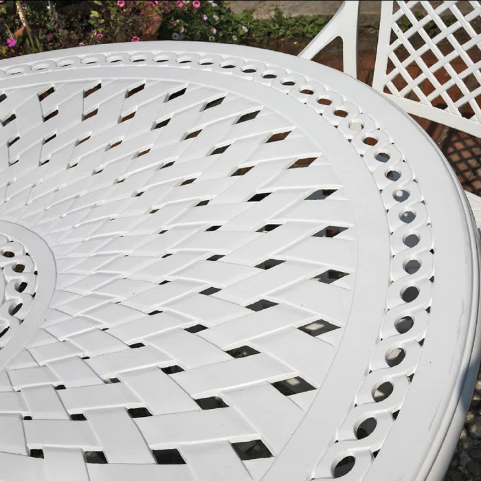 Olivia Table 8 Seater Set - White - Image 9