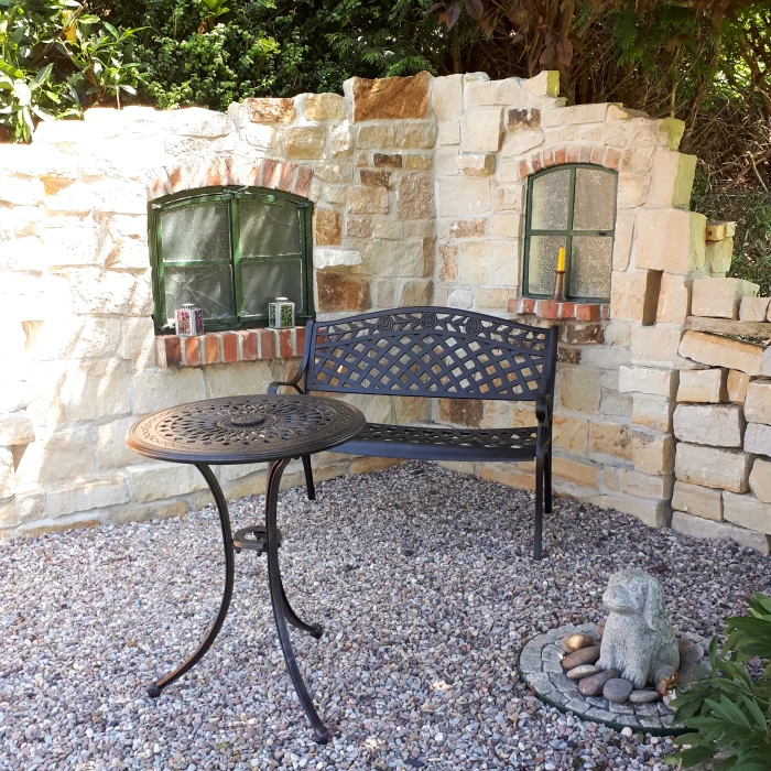 Rose Bench Set - Antique Bronze - Image 9