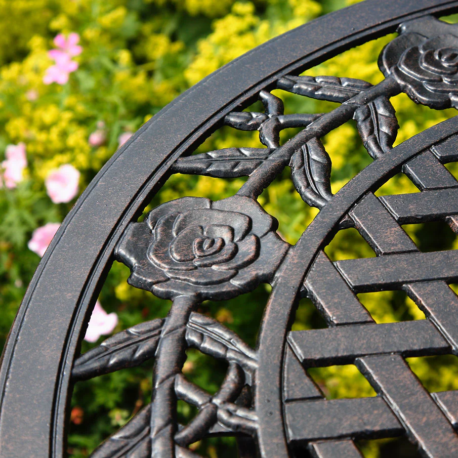 Rose Bistro Table - Antique Bronze - Image 3