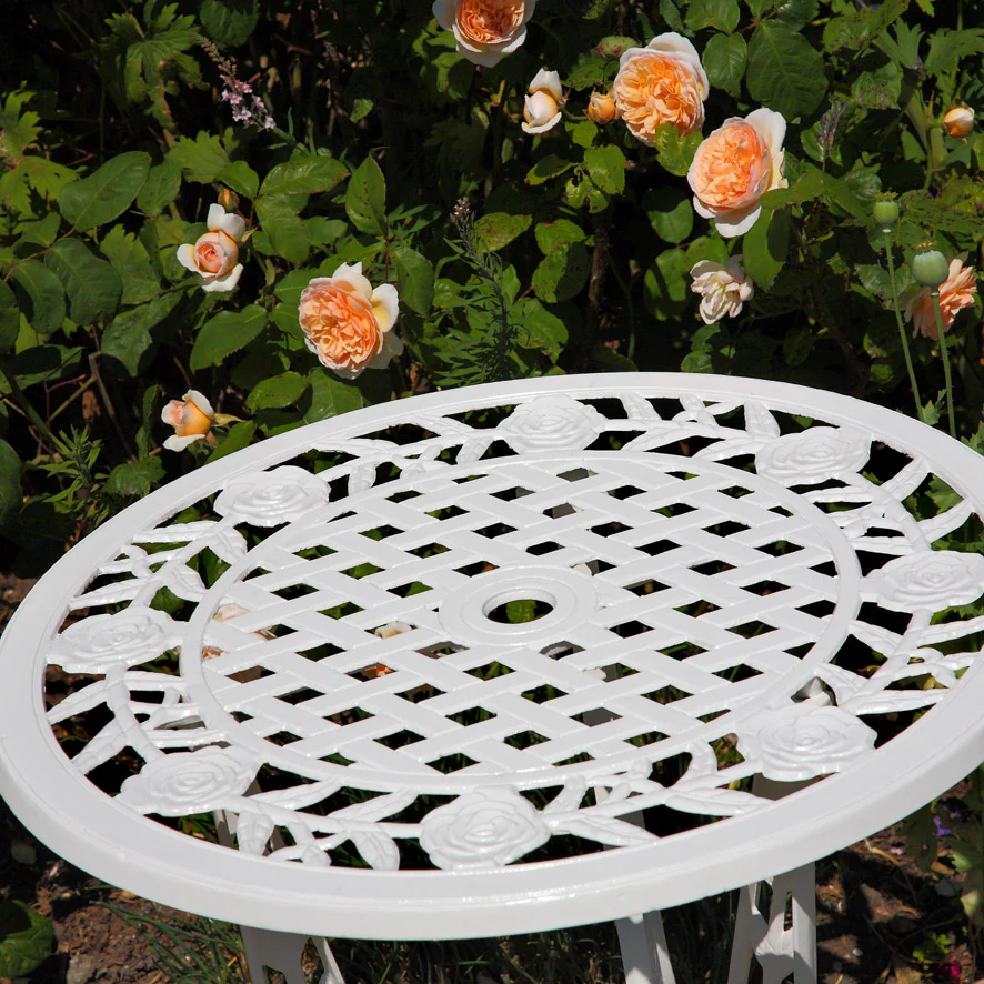 Rose Table 2 Seater Set - White - Image 7