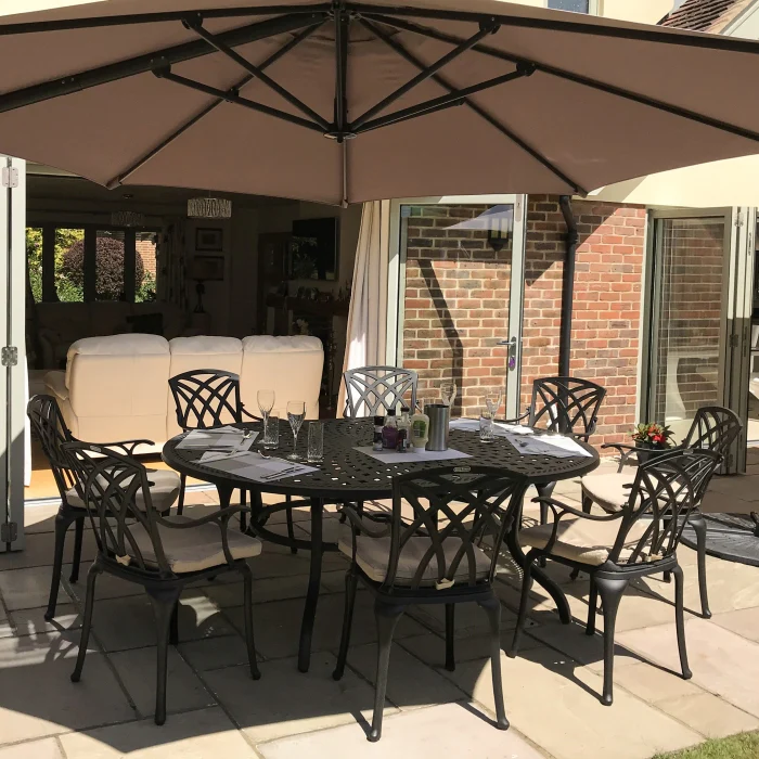 Rosemary Table 8 Seater Set - Antique Bronze - Image 13