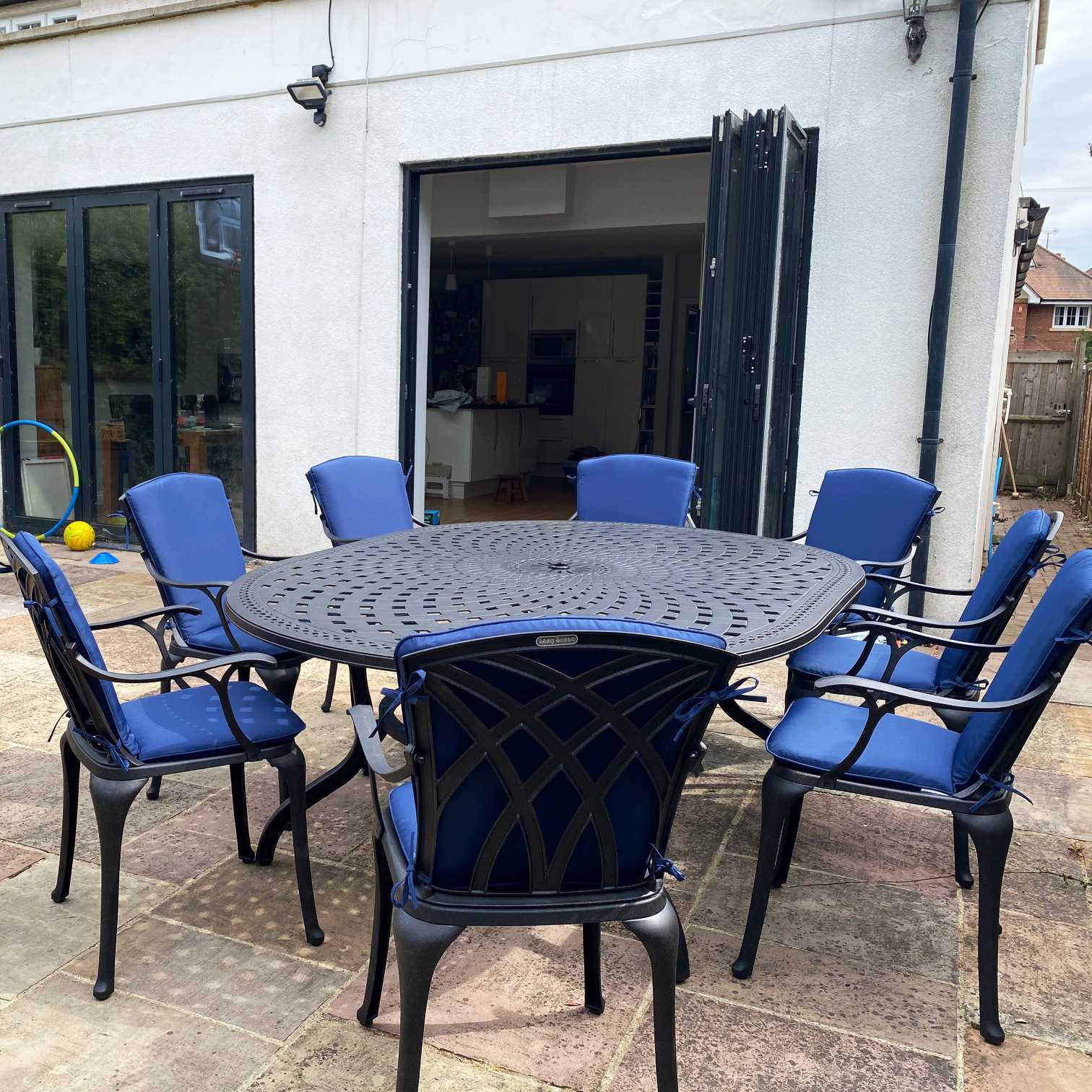 Rosemary Table 8 Seater Set - Antique Bronze - Image 6