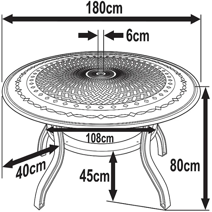 Rosie Table 10 Seater Set - Antique Bronze - Image 12