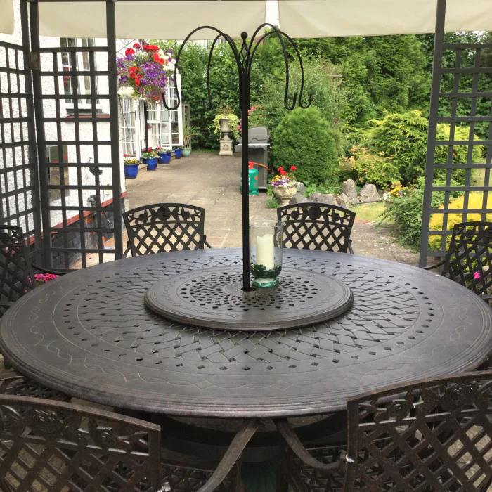 Rosie Table 8 Seater Set - Antique Bronze - Image 12