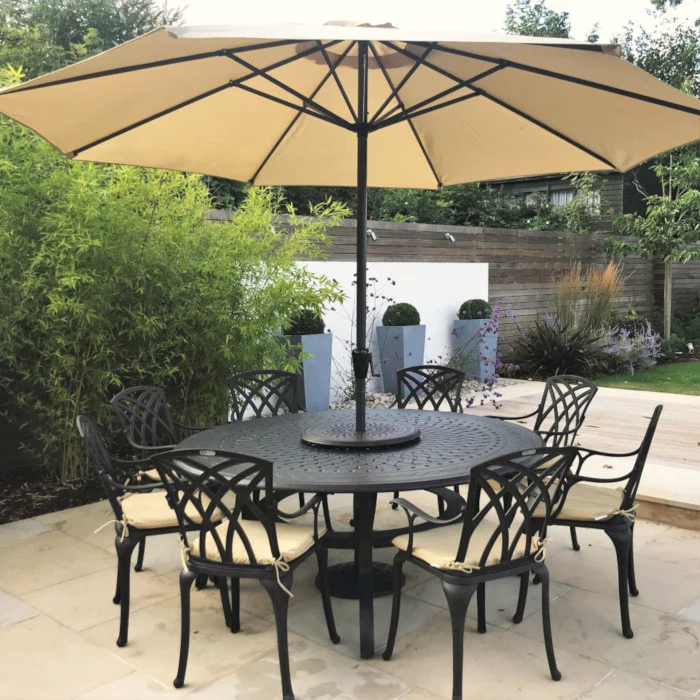 Rosie Table 8 Seater Set - Antique Bronze - Image 5