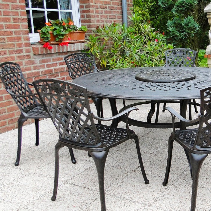 Rosie Table 8 Seater Set - Antique Bronze - Image 6