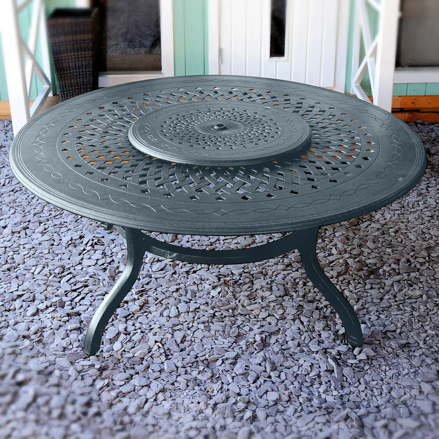 Rosie Table 8 Seater Set - Slate Grey - Image 3