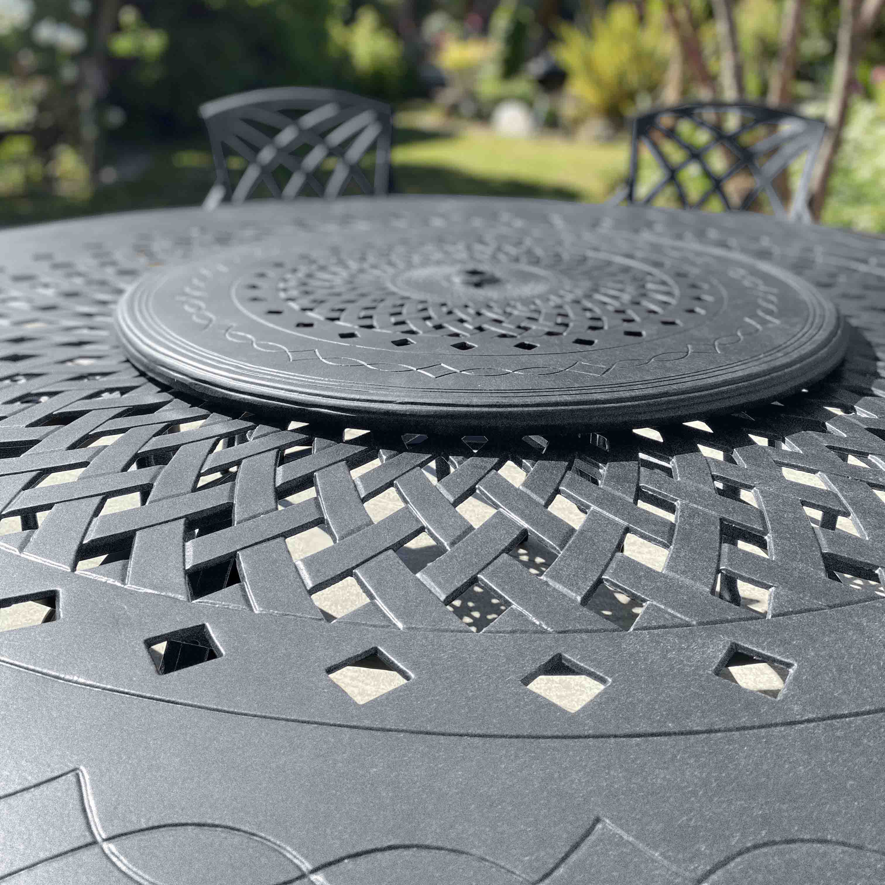 Rosie Table 8 Seater Set - Slate Grey - Image 4