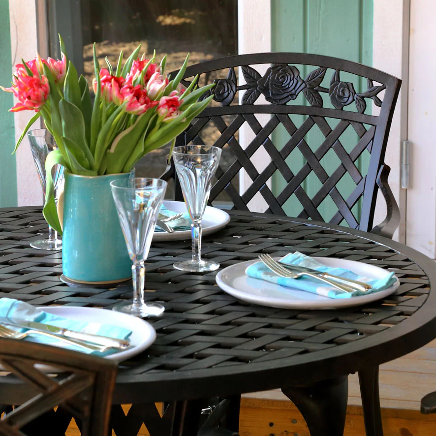 Sarah Table 4 Seater Set - Antique Bronze - Image 3