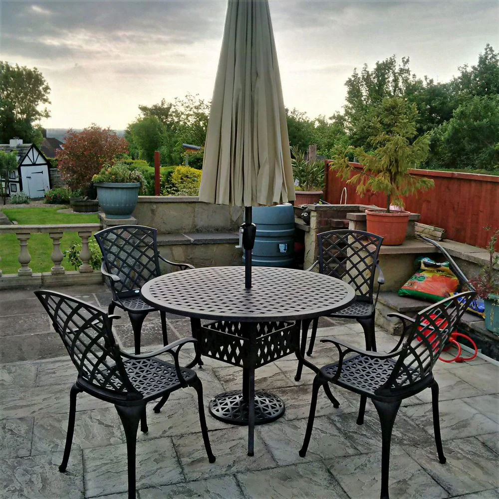 Sarah Table 4 Seater Set - Antique Bronze - Image 4