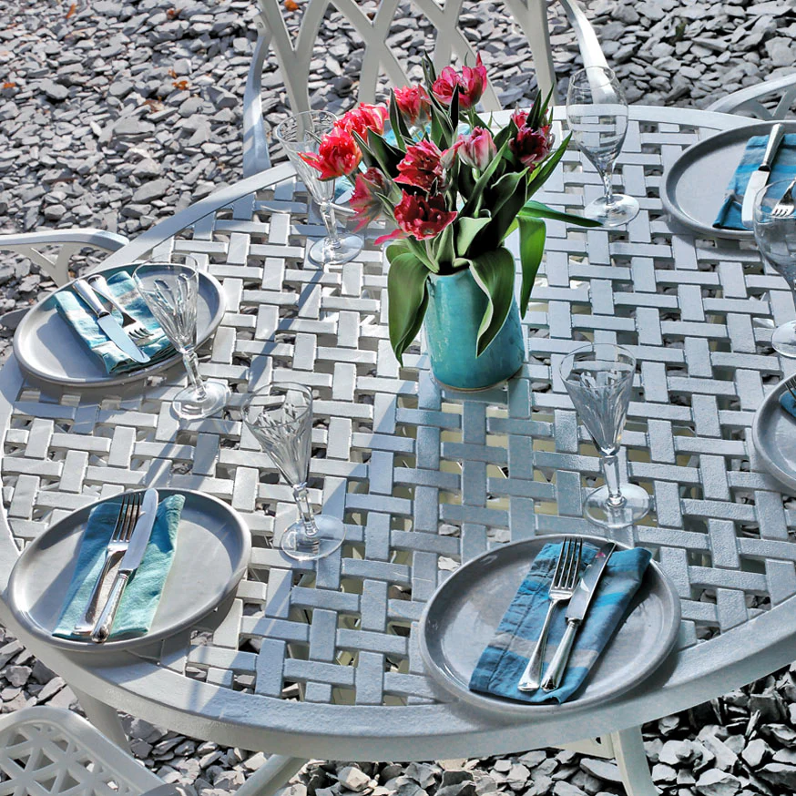 Sarah Table 4 Seater Set - White - Image 4