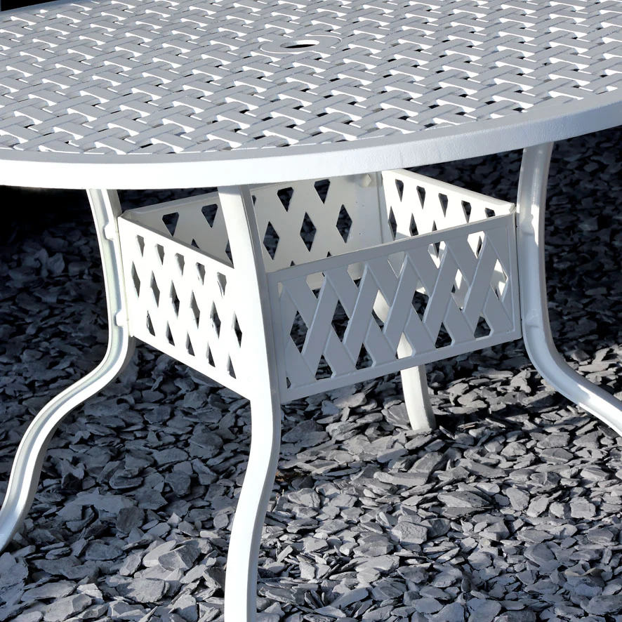 Sarah Table 4 Seater Set - White - Image 8