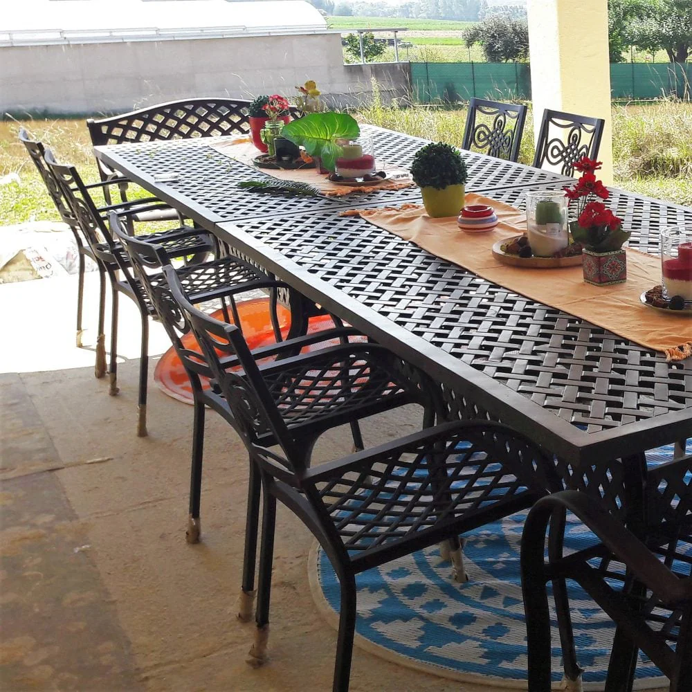 Sophia Table 12 Seater Set - Antique Bronze - Image 10