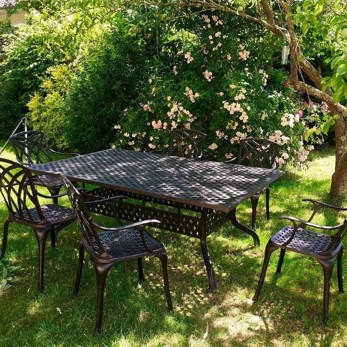 Sophia Table 12 Seater Set - Antique Bronze - Image 7