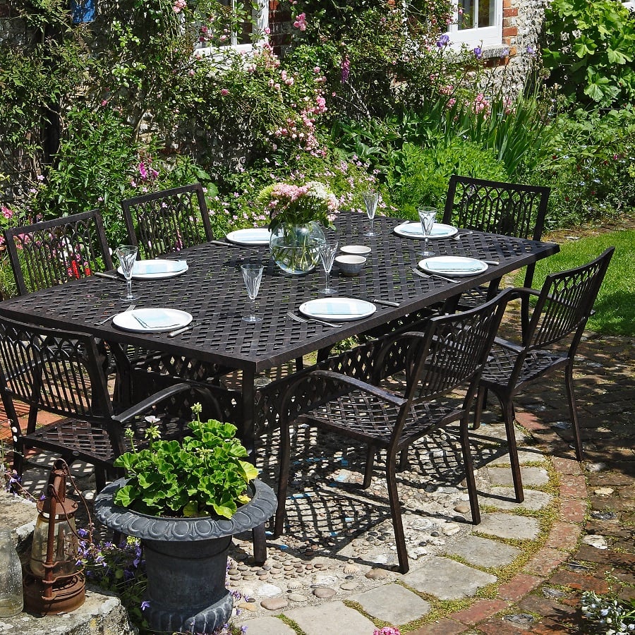 Sophia Table 14 Seater Set - Antique Bronze - Image 9