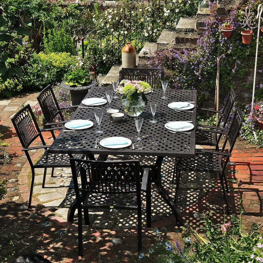 Sophia Table 6 Seater Set - Antique Bronze - Image 10