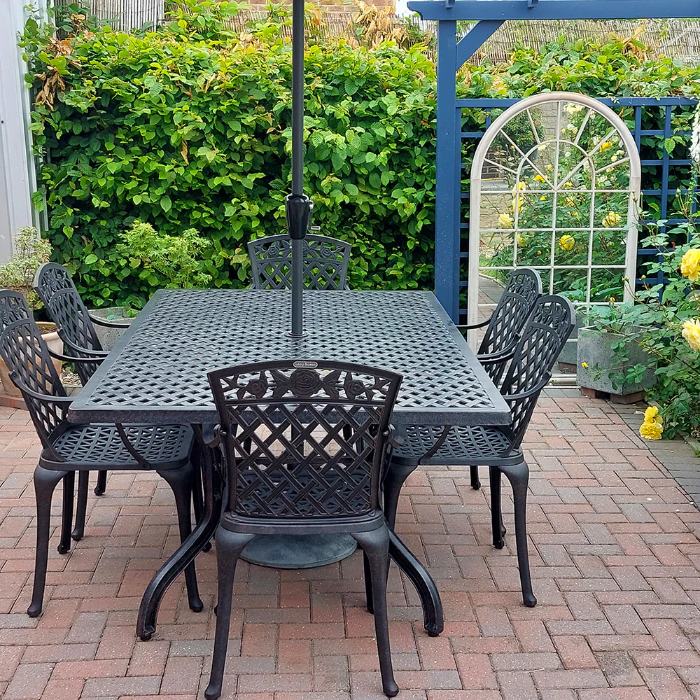 Sophia Table 6 Seater Set - Antique Bronze - Image 4