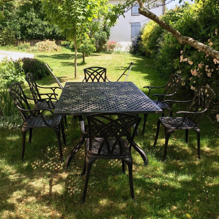 Sophia Table 6 Seater Set - Antique Bronze - Image 6