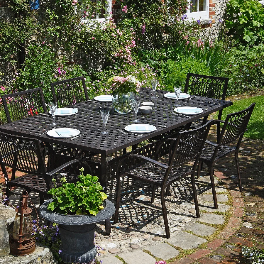 Sophia Table 6 Seater Set - Antique Bronze - Image 8