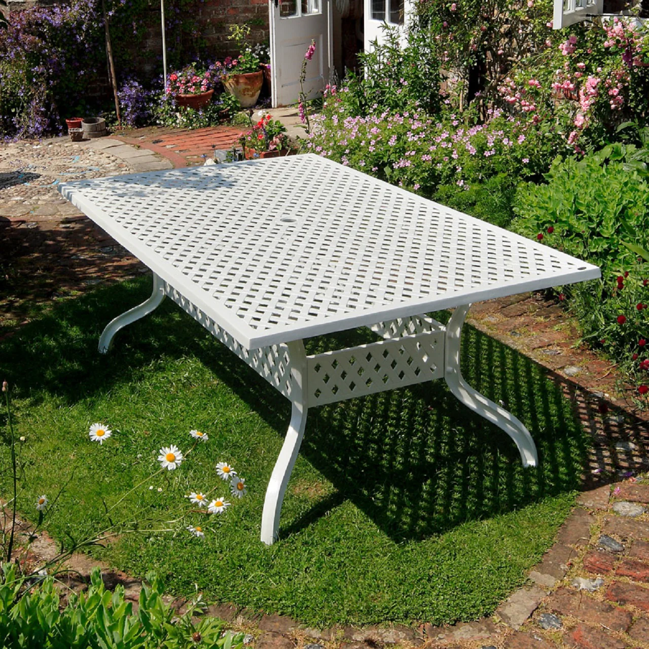 Sophia Table 6 Seater Set - White - Image 5