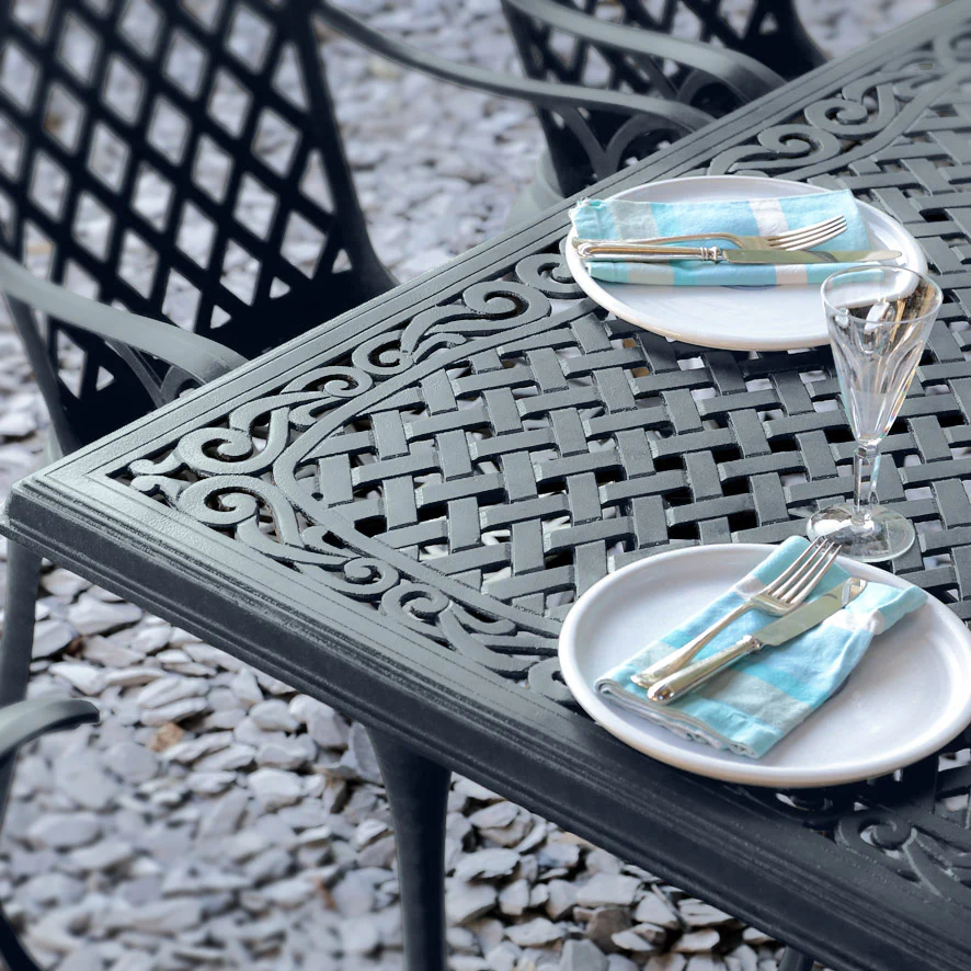 Tanya Table 8 Seater Set - Slate Grey - Image 5