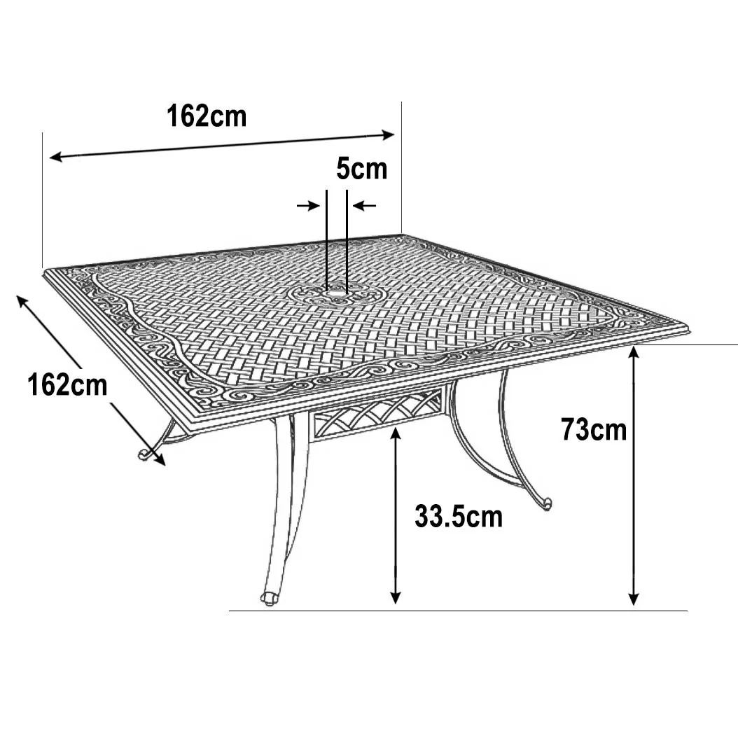 Tanya Table 8 Seater Set - Slate Grey - Image 6