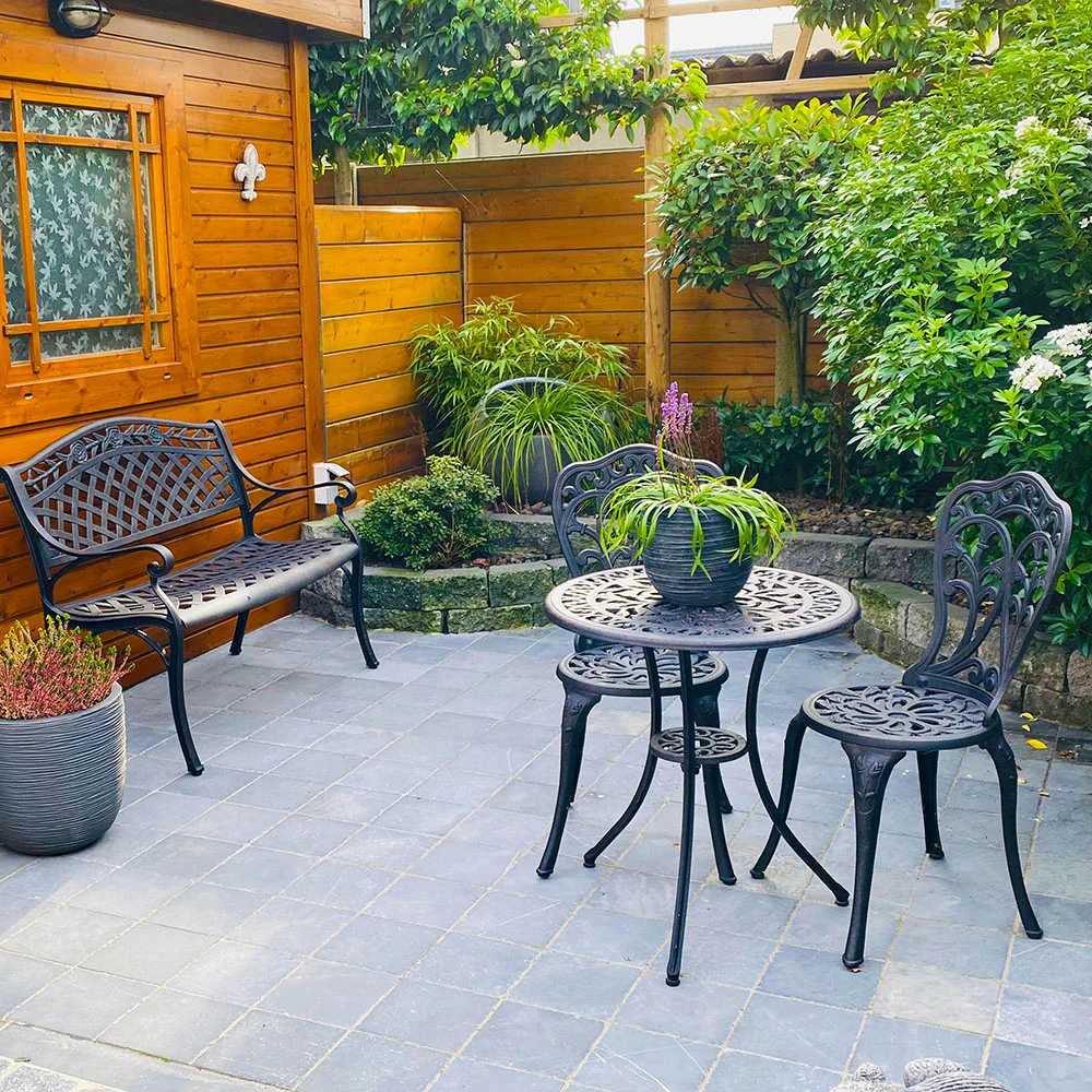 Tulip Bistro 2 Seater Set - Antique Bronze - Image 19