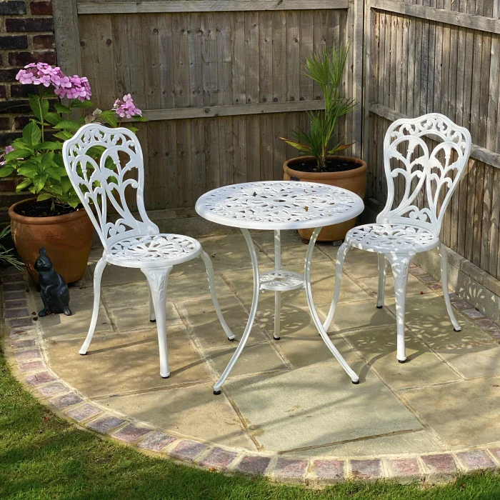 Tulip Bistro 2 Seater Set - White - Image 10