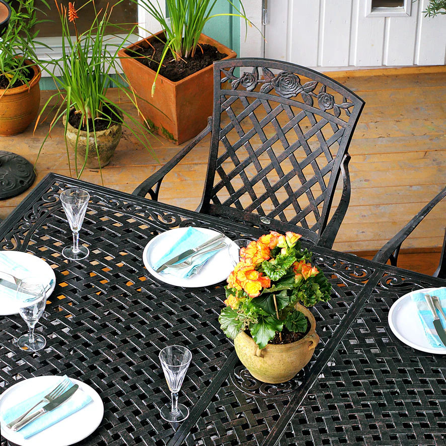 Vanessa Table 10 Seater Set - Antique Bronze - Image 10